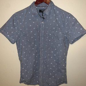 Forever 21 Blue Sailor  and Anchor Shirt